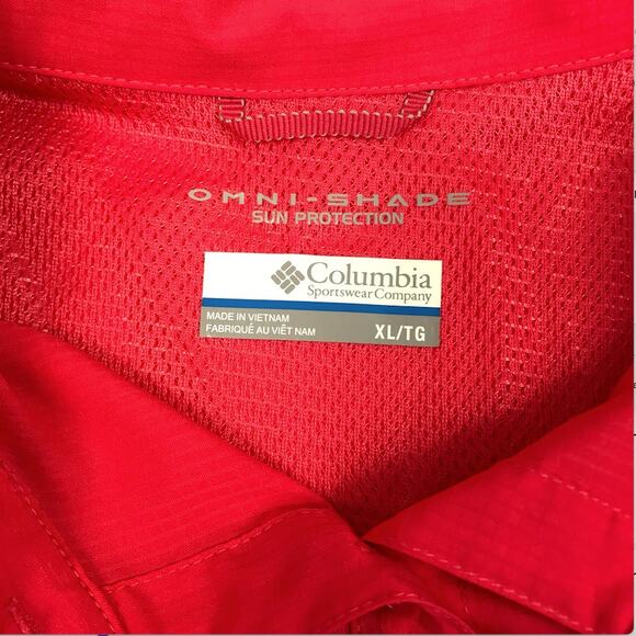 COLUMBIA Omni-Shade Lite LS Top-Shirt Sz XL Coral Pink Versatile Outdoor Travel - Picture 7 of 10